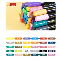 페브릭 물감 의류용 펜 gn dual tip colors acrylic paint marker set 방수 컬러 잉크 드로잉 페인팅 유리 석재 금속 패브릭 아트 용품, 듀얼 팁 36가지 색상