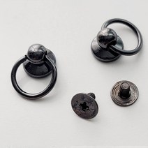 [리본크림] [한쌍] 솔트레지 솔트리지 10mm 가죽공예 핸드폰 목걸이 스트렙 케이스 만들기, 솔트레지 한쌍_흑니켈