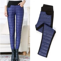 우모바지 여자 남자 등산복 등산 여성 남성 패딩 엄마 39슬림 따뜻한 흰색 오리 다운 패션 플러스 사이즈 면 겨울 야외 스트레치 하이 웨이스트 레깅스 --SION