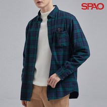 SPAO 남성 플란넬 레귤러핏 체크 셔츠