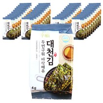 행복맛김 두번구워 바삭해유 대천김 40봉, 40개