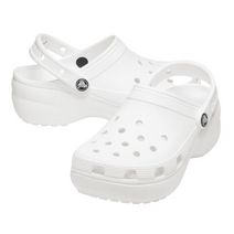 크록스 클래식 플랫폼 클로그 화이트 206750-100