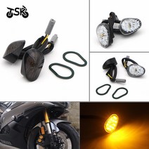 led 턴 신호 표시 등 램프 플러시 마운트 야마하 용 yzf r1 r6 r6s 오토바이 액세서리, 고질 흰색