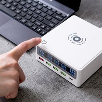 파워윈 868KW LCD 유무선멀티충전기130W PD65W