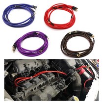 발통마켓 차량 밧데리 접지 케이블 5구 접지선 튜닝 접지세트 자동차, 5구접지케이블(브라운)3세트