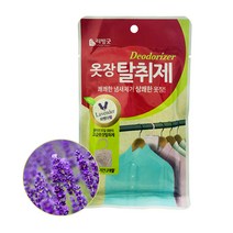 리빙굿 옷장용 탈취제 라벤다향 본품, 2g, 7개