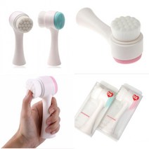 얼굴 각질제거 세안 브러쉬 양면 딥클렌징 브러쉬 모공 각질제거, 블루