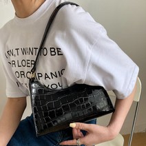 뱀피무늬 포인트 미니숄더백 깔끔한 디자인 여성백