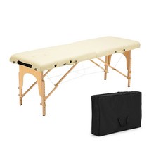 접이식 미용베드 마사지침대 고급원목 폭 70cm 아이보리 브라운 블랙 3컬러 경락 스포츠 반영구, 원목 높이조절형 아이보리+케이스