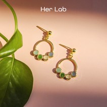 Her Lab 컬러 이어링 심플 에나멜 이어링