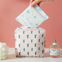 ABM 생리대 파우치 핑크선인장