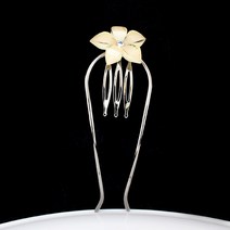 모아콤 보테스틱 sts010 라인 - 아크릴통꽃 (블랙) 귀여운 헤어핀 포인트연출 특허상품 쉬운 반묶음머리 올림머리 당고 만두 가능