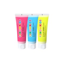 (사은품증정) 스노우키즈 크림물감 90g 크림처럼 부드럽고 꾸덕한 텍스처 핑거페인트 유아 촉감놀이 물감놀이 오감놀이, 크림물감90A(핑크,블루,옐로우)