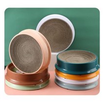 고양이스크래쳐 본품+리필 대형 특대형 원형 리필 캣모나이트 냥모나이트, 진녹색