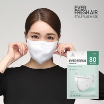 에버프레쉬 KF80 새부리형 중형 마스크 국산 화이트, 25매