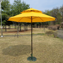 대연파라솔 국산 탈색방지 중형 파라솔 2.3m 캠핑 비치 차박, 노랑