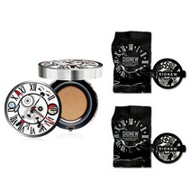 시오뉴 (셋트 구성) 커버력 지속력 밀착력 좋은 쿠션 팩트 파운데이션 셋트, [본품+리필+리필] 23호, 1팩