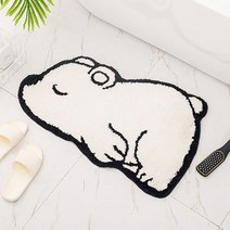 401FLEX 동물 캐릭터 욕실 주방 현관 발 매트 카펫 10 COLOR 3 SIZE, 백곰