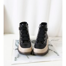 카넬 밴딩 하이탑(3cm) 겨울 운동화 융기모 소가죽