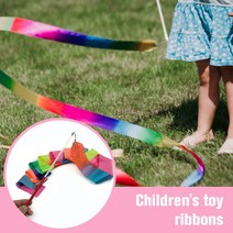 리듬체조리본 손잡이가 있는 2m 체조 컬러 리본 리듬 리본 메탈 아일렛 예술적인 빙빙 리본 재능 쇼용, 단일옵션