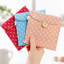 다옴하우스 린넨 시크릿 파우치 여행용 생리대 화장품 소품 가방 케이스(2P)