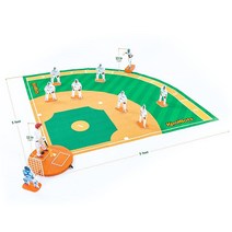 StrikeZone 야구 게임 거대한 1.5 x 1.5m(5 5피트) 롤아웃 필드 25.4cm(10인치) 현실적인 타자 정밀 제어 스프링 장착 투구 타격 액션 선물 보드 게임에 적