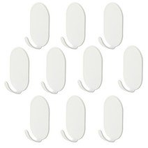 홈시그널 3M 무타공 강력 접착 심플 후크 10P, 화이트, 10개