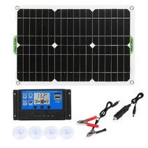 캐러밴 보트 RV 용 컨트롤러가있는 180W 태양 전지 패널 키트 12V 충전기, 100A, 검은 색, 1개
