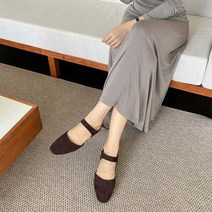 치마 원피스 코디 여성뮬 굽낮은 신발 스웨이드 샌들