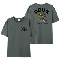 DEUS 멋진 남성 코튼 티셔츠 Ex Machina 반팔 오버사이즈 남성 티셔츠 스트리트웨어 빈티지 힙스터 티 의류 여름 패션