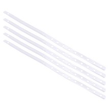 5pcs 투명 디스플레이 행거 커넥터 스트립 디스플레이 옷 랙에 안정적 인, M, 하얀색