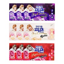 빨래엔피죤 드라이시트 40매 3개 건조기 섬유유연시트, 미스틱레인1+플라워1+라피에스타1