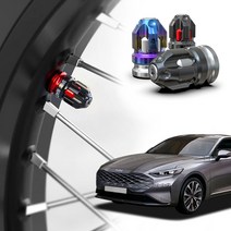 K8 GL3 타이어 휠 드레스업 튜닝 밸브캡 에어캡 자동차 차량 전용 용품, 레인보우(실버) 1p