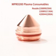 용접 노즐 mpro200 플라즈마 절단기 소모품 220890 220892 420044, 50개, 50a 노즐 220890, 50 Pcs+50A Nozzle 220890