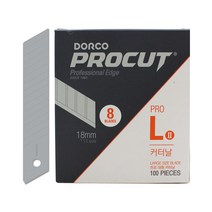 도루코 대형 프로 커터날 L 10입 100입 칼날 리필/통, 1개