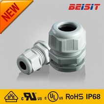 플라스틱 PG나사 케이블글랜드 PG7~PG48 Beisit cable gland, 회색, PG48