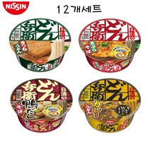 일본 NISSIN 닛신돈베이 키츠네 유부우동 덴푸라소바 덴뿌라 오리육수소바 카레우동 12개 세트, 덴뿌라소바 4, 키츠네우동 4개, 키츠네우동 4개