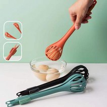 액상 밀기루 배합기 혼합기 믹서기 다기능 계란 비터 국수 집게 스파게티 클램프 거품기 믹서 음식 클립 소, 03 Orange