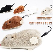 고양이 장난감 시계 장치 스프링 파워 플러시 마우스 장난감 쥐 개 애완 동물 대화형 제품, random 1pc