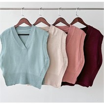 여성 니트조끼 빅사이즈 오버핏 베스트 루즈핏