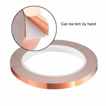 20 M 단면 전도성 구리 테이프 스트립 접착제 EMI 차폐 내열 호일 종이 회로 전기 수리용, [03] 6mm