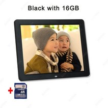 전자액자 디지털 스마트 사진 10 인치 프레임 전자 앨범 그림 앨범에, EU 플러그, Black with 16GB