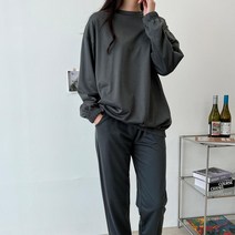 여자 봄옷 시보리 맨투맨 조거팬츠 세트 긴팔반바지 가성비셋업 봄가을