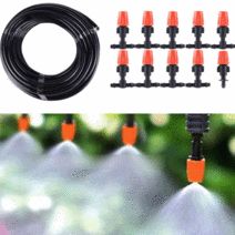 [다이모공구] 미스트 스프링쿨러 모음 미스트분사 온실 하우스 화단 옥상 식물관리 스프링클러 + 모종삽 1개, 16.호스지지대 V형