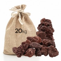 미미네스톤 세척 화산석레드 20kg전후 (크기모양랜덤)