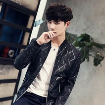가바바 남성 블루종 연예인이세요 격자패턴 자켓 G19596