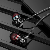 귀 안아픈 FONKEN 3.5mm Inear 이어폰 xiaomi 스마트 폰 이어폰 스포츠 음악 헤드셋 용 마이크 게임용 헤드, 02 black