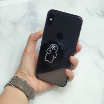 위씨We.C 주문제작 메탈 그립톡 핸드폰거치대 소량 커스텀 굿즈제작 OEM, 플랫, 미드나잇 블루