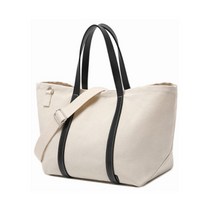 남녀공용 캐주얼 생활방수 탄탄한 캔버스소재 블랙 아이보리 에코백