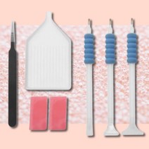 보석 비즈 큐빅 십자수 전용 도구 부자재 6종 세트, 주니팝쿠팡 보석십자수도구6종